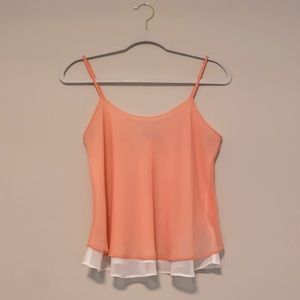 Flowy peach color shear blouse